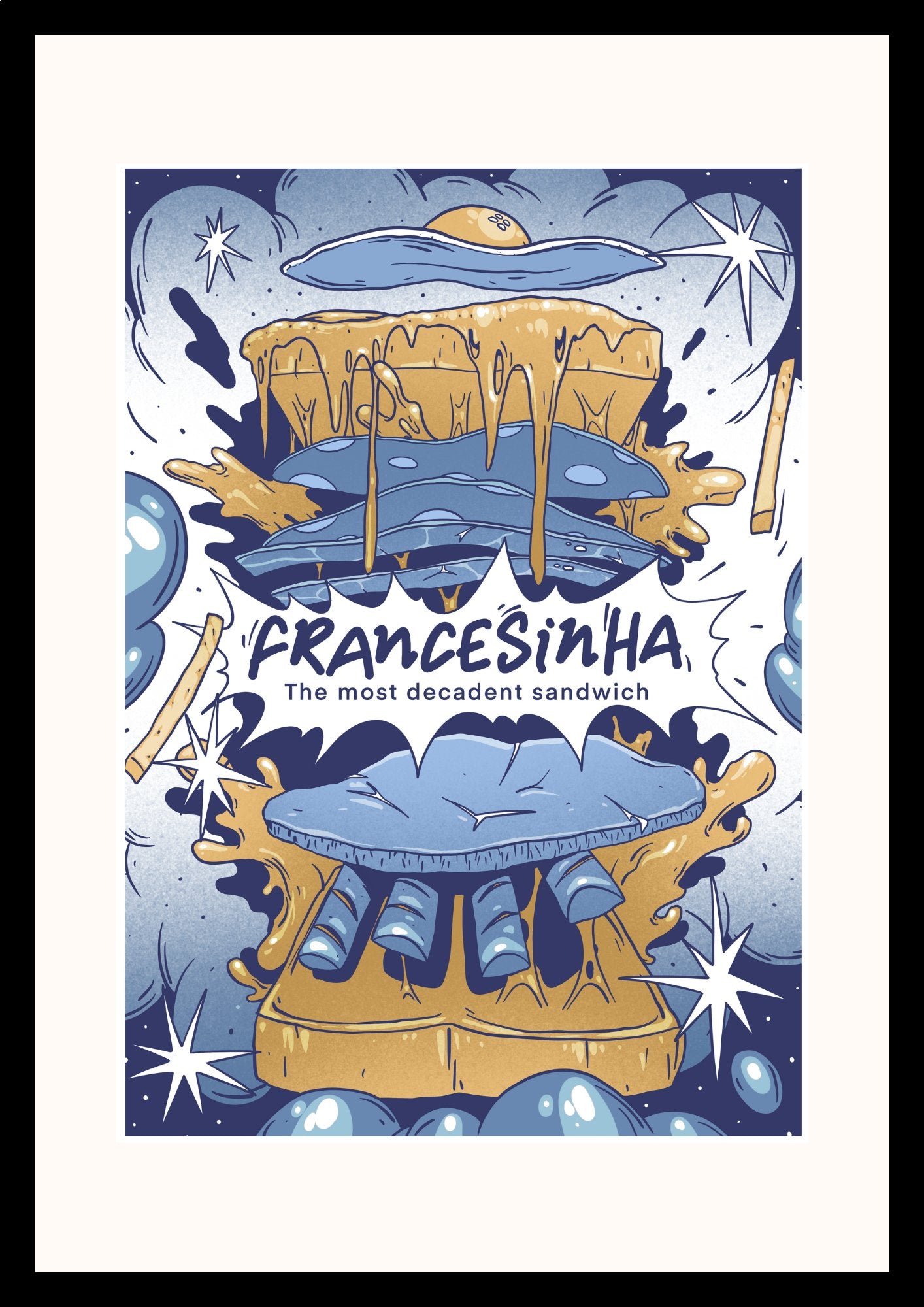 Francesinha A3 Poster – Urban Art from Porto